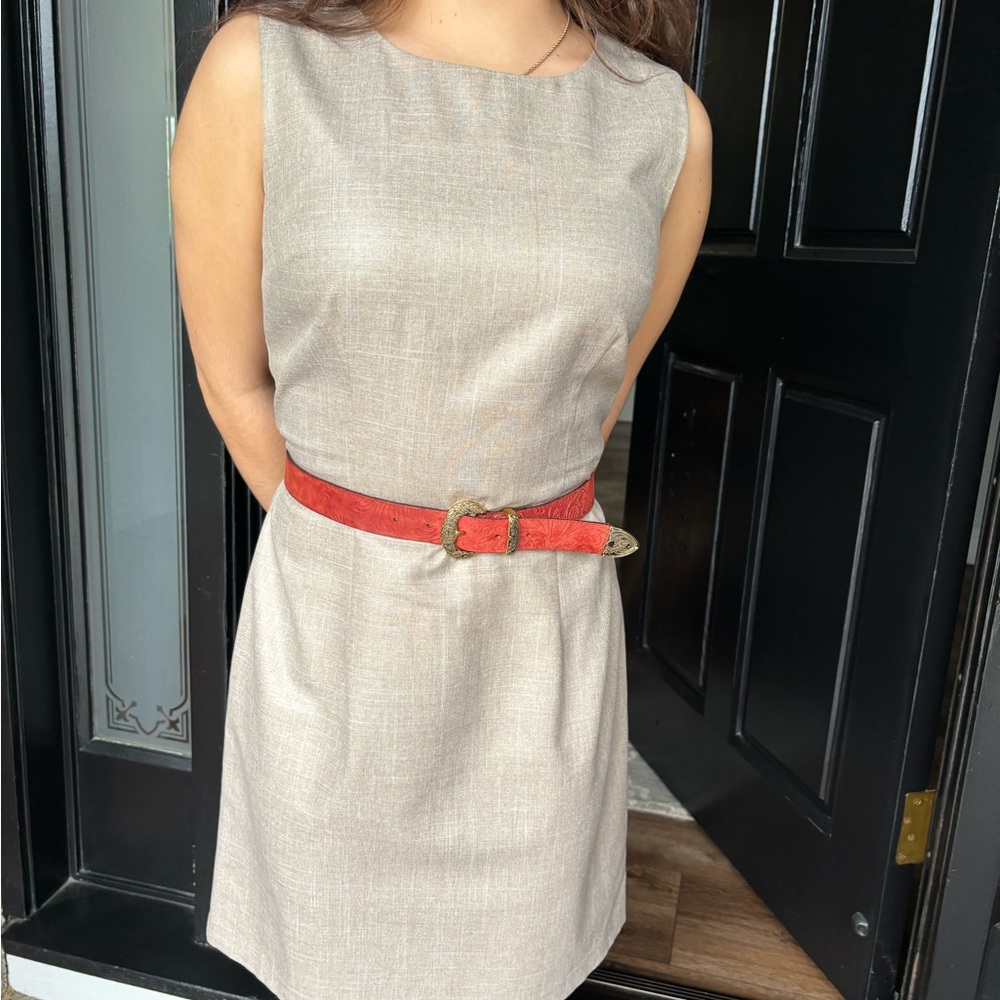 VINTAGE gray/nude formal dress (from the 80s)